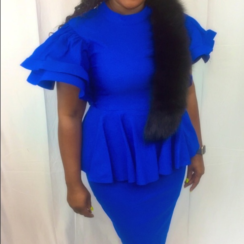 Blue Peplum dress